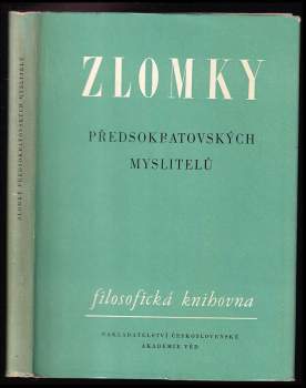 Karel Svoboda: Zlomky předsokratovských myslitelů