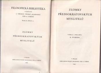 Zlomky předsokratovských myslitelů