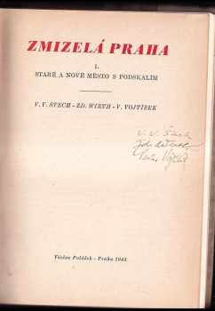 V. V Štech: Zmizelá Praha