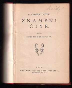 Arthur Conan Doyle: Znamení čtyř