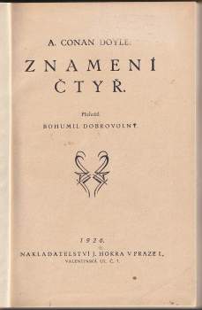 Arthur Conan Doyle: Znamení čtyř