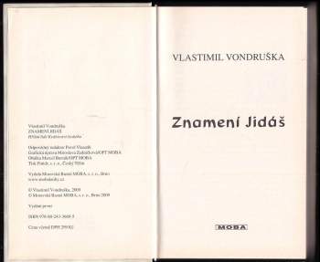 Vlastimil Vondruška: Znamení Jidáš