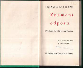 Igino Giordani: Znamení odporu