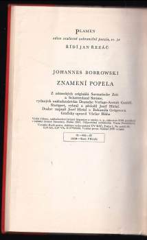 Johannes Bobrowski: Znamení popela