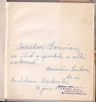 Mária Haštová: Zo starej horárne