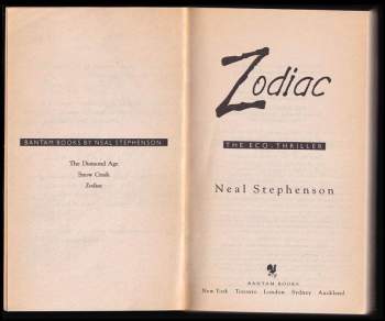 Neal Stephenson: Zodiac