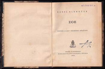 Karel Hlubuček: Zoe