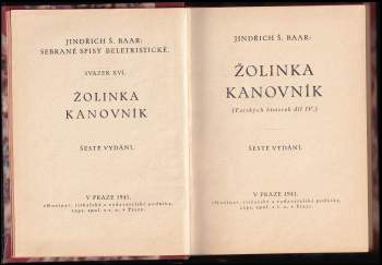 Jindřich Šimon Baar: Žolinka ; Kanovník : (Farských historek díl IV)
