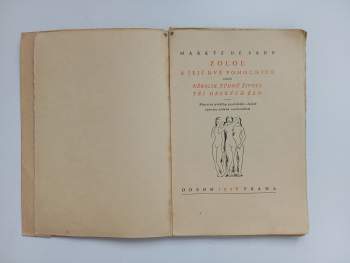 Donatien Alphonse François de Sade: Zoloe a její dvě pomocnice, neboli, Několik týdnů života tří hezkých žen