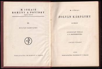 Mór Jókai: Zoltán Kárpáthy