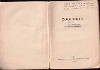 Vojtěch Kocián: Zoologie pro ... postupný ročník všeobecně vzdělávacích škol
