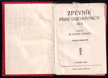 Karel Farský: Zpěvník písní duchovních CČS