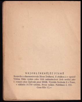 Elena Dušková: Zpěvník písní SSSR