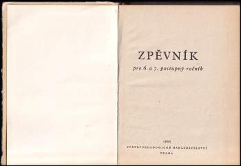 Zpěvník pro 6. a 7. postupný ročník