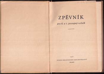 Zdeněk Kaňák: Zpěvník pro 6. a 7. postupný ročník
