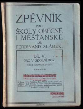 Zpěvník pro školy obecné i měšťanské
