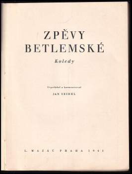 Antonín Strnadel: Zpěvy betlémské