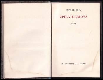 Antonín Sova: Zpěvy domova