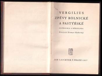 Vergilius: Zpěvy rolnické a pastýřské