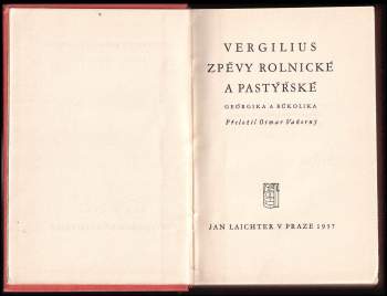 Vergilius: Zpěvy rolnické a pastýřské