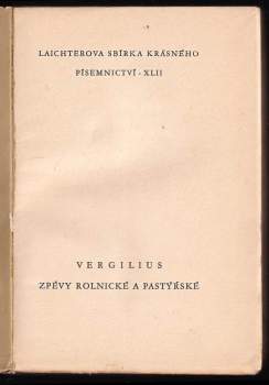 Vergilius: Zpěvy rolnické a pastýřské