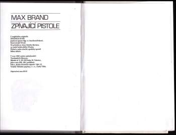 Max Brand: Zpívající pistole