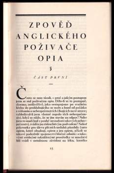 Thomas De Quincey: Zpověď anglického poživače opia