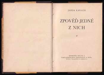 Jaroslav František Němeček: Zpověď jedné z nich