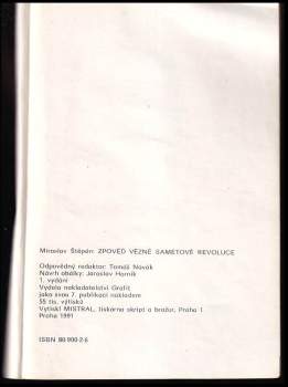 Miroslav Štěpán: Zpověď vězně sametové revoluce