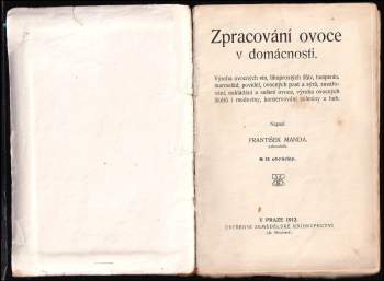 František Manda: Zpracování ovoce v domácnosti