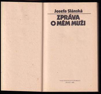 Josefa Slánská: Zpráva o mém muži