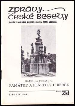 Zprávy České besedy - Památky a plastiky Liberce