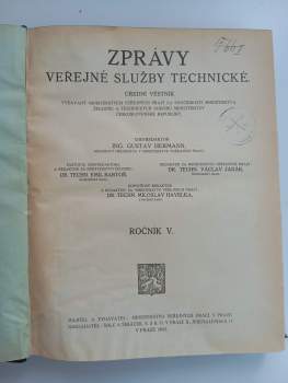 Miloslav Havelka: Zprávy veřejné služby technické Ročník V. 24 čísel