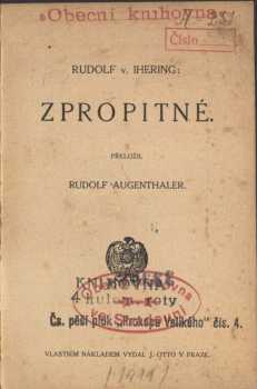 Rudolf von Jhering: Zpropitné