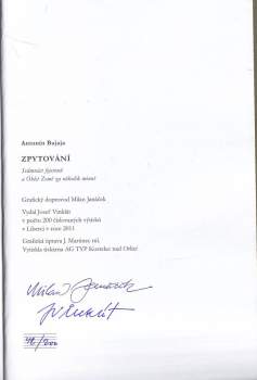 Antonín Bajaja: Zpytování