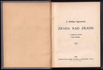 E. Phillips Oppenheim: Zrada nad zradu