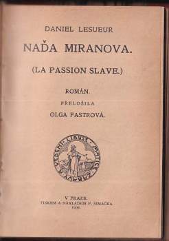 Daniel Lesueur: Naďa Miranova