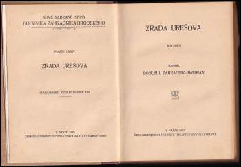 Bohumil Zahradník-Brodský: Zrada Urešova