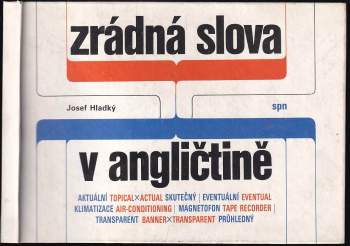 Josef Hladký: Zrádná slova v angličtině