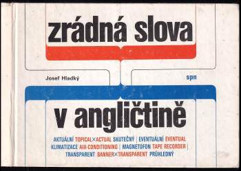 Josef Hladký: Zrádná slova v angličtině