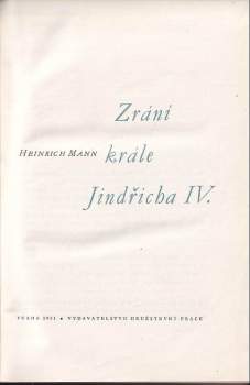 Heinrich Mann: Zrání krále Jindřicha IV