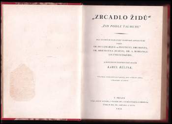 Karel Rélink: Zrcadlo židů