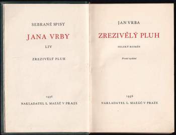 Jan Vrba: Zrezivělý pluh