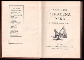Zane Grey: Ztracená řeka