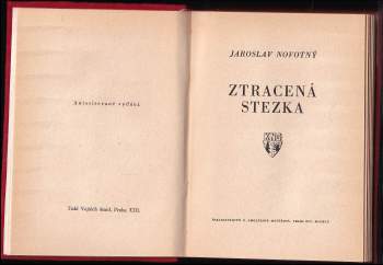 Jaroslav Novotný: Ztracená stezka