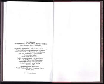 Bart D Ehrman: Ztracené evangelium Jidáše Iškariotského