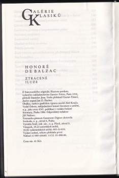 Honoré de Balzac: Ztracené iluze