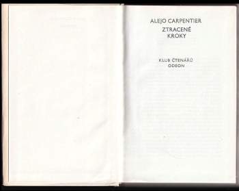 Alejo Carpentier: Ztracené kroky