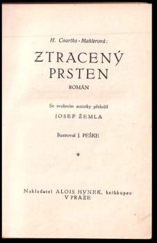 Hedwig Courths-Mahler: Ztracený prsten