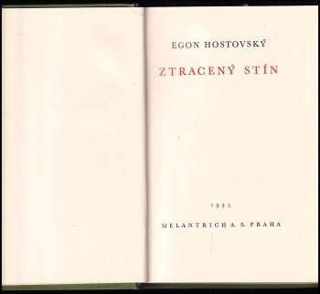 Egon Hostovský: Ztracený stín
